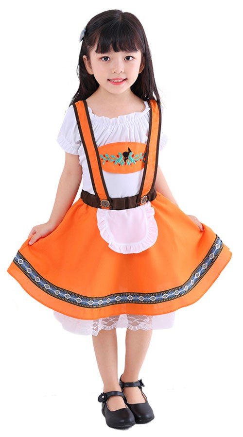 Tyske Land Jenter Oktoberfest Kostyme Tyrolerkjole