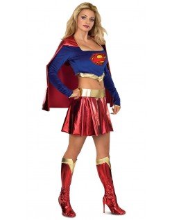 Supergirl Kostyme Metallisk Superwoman Kostyme