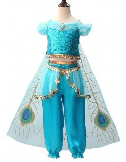 Barn Aladdin Prinsesse Jasmine Sassy Prestisje Kostyme Magedans Kostyme