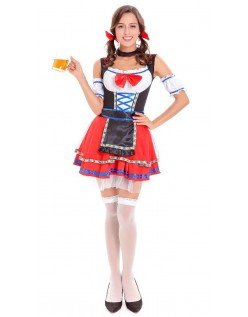 Kort Bayersk Oktoberfest Kostyme Dame