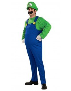 Deluxe Super Mario Bros Luigi Kostyme Voksen