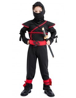 Barn Halloween Mester Ninja Kostyme Barn