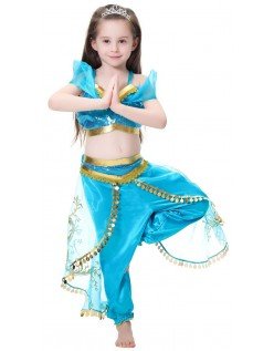 Aladdin Prinsesse Jasmine Kostyme Barn Magedans Kostyme